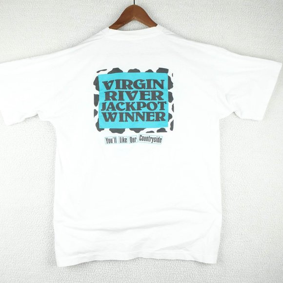 Vintage T Shirt Womens Extra Large White Southwestern Virgin River Screen Stars - Picture 5 of 9